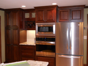 AFTER: One glimpse of the new kitchen, which is also pictured at top.