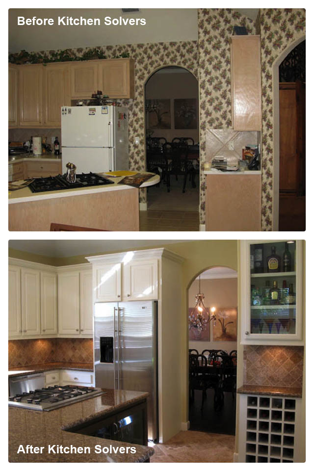 Kitchen Solvers offers both full remodels and cabinet refacing, providing options that allow customers to choose the best value.